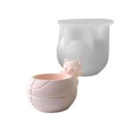 Moule artisanal en silicone à thème, moules de pot de, A, D | Moules de jardinière en ciment en Silicone sur le thème des animaux, moule artisanal réutilisable en Silicone