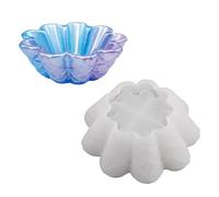 Moule artisanal en silicone adapté à la création d ' un plateau de bol unique et d ' objets décoratifs avec une belle bordure florale détaillant le moule de décoration de vacances
