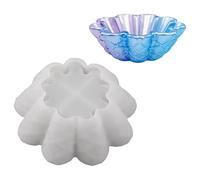 Moule artisanal en silicone adapté à la création d ' un plateau de bol unique et d ' objets décoratifs avec une belle bordure florale détaillant le moule de décoration de vacances
