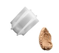 Moule artisanal en Silicone Flexible, conceptions détaillées d ' ailes angéliques pour les projets de fabrication de savon à bougie parfumée, moule à bougie à ailes angéliques