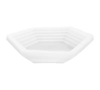 Moule Artisanal Hexagonal à Gradins en Silicone pour Fruits et Collations | Flexible, Transparente, Facile à Nettoyer, Usage Bricolage, Blanc, pour Plateau Décoratif et Rangement