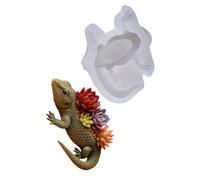 Moule artistique en forme de lézard en Silicone, pour Pots de artisanat en résine, décoration de la maison, jardinière décorative, outil de fabrication, pour amoureux de l'artisanat