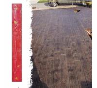 Moule Beton Polyuréthane Tapis en Béton Stampes en Bois, Motage D'empreinte de Ciment de Motif de Texturation Réaliste, 47,2 "× 6" Formes de Tapis de Sols de Ciment Rectangle(Color:A -120cmx15cm(47.2"
