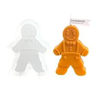 Moule Bonhomme D'épice - Résine Bougie Silicone 3D, Fabricant Figurines Biscuits, Outil Chocolat Résistant Déchirures | Moule Forme D'épices À Dégagement Facile, Pour Bricolage, Pâtisserie,
