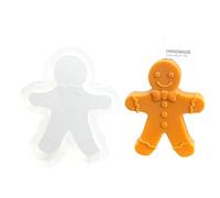 Moule Bonhomme D'épice - Résine Bougie Silicone 3D, Fabricant Figurines Biscuits, Outil Chocolat Résistant Déchirures | Moule Forme D'épices À Dégagement Facile, Pour Bricolage, Pâtisserie,