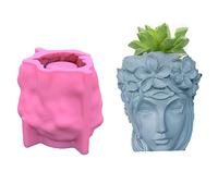 Moule Bouddha pour travaux manuels en béton et Savon, Moule en Caoutchouc Latex pour couler, Moule en Silicone pour Pot Fleurs, Moule en Silicone en Forme tête déesse