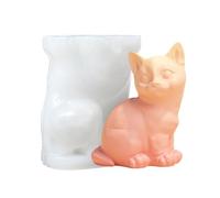 Moule Bougie Animal - 5-8cm Moule Silicone Chat | MouleSavon Chiot Chatoñ 3D - Forme Coulée Parfumée Plâtre | Silicone Flexible Réutilisable | Outil Bricolage DIY Décoration Résine Artisanale