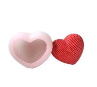 Moule Bougie Candle Silicone Mold 3D Woven Love Heart-shaped Candle Making Kit Handmade Plaster Soap Chocolate Cake Decoration Baking Tools(11.2 * 10.3cm)