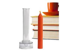 Moule Bougie Cierge Cylindrique - Plastique PC 2,2cm Diamètre | Matrice de Coulée Transparente Loisirs Créatifs, Outil Réutilisable pour Chandelles Secours Table, Matériel de Pro