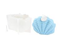 Moule Bougie Moule à bougie en silicone for la fabrication de bougies, grand moule à savon en forme de coquille Saint-Jacques, moule à gâteau au chocolat et fondant