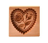 Moule Buche De Noel,Moules à Biscuits En Bois Sculptés 3D,Moule Biscuit Antiadhésifs Pour Sablés Gâteaux De Lune Décoration De Cuisine De Vacances (B)