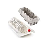silikomart | Moule à gâteau en silicone Modern LANA, antiadhésif, lot de 1 Moule à gâteau, design 3D, 245 x 95 h 77 mm, volume 1200 ml, Made in Italy