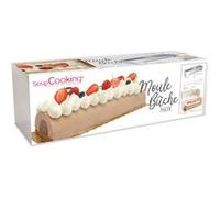 ScrapCooking Moule bûche inox G - avec insert offert 30 x 8 x 6,5 cm Argent