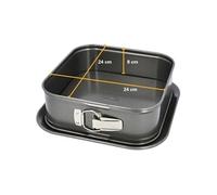 Birkmann Moule carré à fond amovible Easy Baking Acier carbone antiadhésif 24 x 24 x 8 cm
