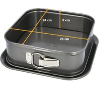 RBV Birkmann Easy Baking 881709 Moule à Manqué Carré 24 x 24 cm Acier Carbone