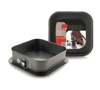 Ibili Moule carré démontable antiadhésif 826524 Moka 24 x 24 cm avec base