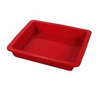 Crealys Moule carré 513014 en silicone Rouge