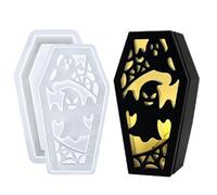 Moule Cercueil Halloween, Moule Décoratif pour Abat-Jour en Argile, Abat-Jour de Table Halloween Moulage Artisanal pour Salon Chambre Salle à Manger Bibliothèque Salle de Bain