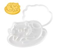 Moule Chat en Silicone - Emporte-Pièce Biscuits,Moule de Cuisine Mignon et Facile à Démouler - Pour Fêtes Maison Cuisine Mariage Saint-Valentin