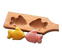 Moule chinois traditionnel mi-automne festival lune gâteau en bois en forme de poisson outil de cuisson pour biscuits en bois
