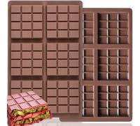 Moule Chocolat,2 Pièces Moule À Tablette De Chocolat Profond Moule Silicone Tablette de Chocolat Moule À Tablette Chocolat Facile À Démouler Antiadhésif Sans BPA,pour Chocolats Maison,Pralines,Bonbon