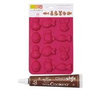 Moule Chocolats de Pâques + 1 Stylo chocolat Scrapcooking