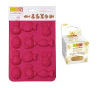 Moule Chocolats de Pâques + paillettes dorées Scrapcooking