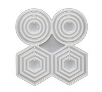 Moule circulaire en résine époxy pour boucles d'oreilles en forme de gouttes d'oreilles en silicone