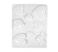Moule: Coeurs, 8motifs,3,5 - 7cm, Taille 23,2x18,3cm