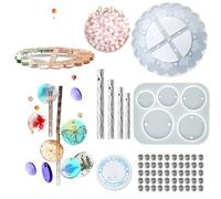 Moule compact en silicone pour carillon à vent - Activités portables - Décoration en forme de cœur et d'étoile - Moule rond en résine pour carillon à vent