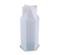 Moule conique hexagonal en silicone pour projets de fabrication d'accessoires de fabrication de mousse, de gâteaux, de plâtre, fournitures cadeaux, moule en silicone pour cire fondue