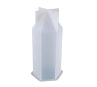 Moule conique hexagonal en silicone pour projets de fabrication d'accessoires de fabrication de mousse, de gâteaux, de plâtre, fournitures cadeaux, moule en silicone pour cire fondue