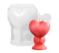 Moule couple de baisers - Moules en forme de cœur pour bougies en résine, moule époxy pour savon, plâtre, polymère, fournitures artisanales, décoration d'intérieur | Moule romantique pour