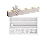 Moule créatif en silicone avec compte à rebours du Père Noël pour travaux manuels, décorations et projets de vacances en résine