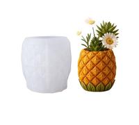 Moule créatif en Silicone en forme d ' ananas, pour Pots de fleurs faits à la main, porte-bijoux et bougeoir, moule de jardinière, artisanal pour amoureux