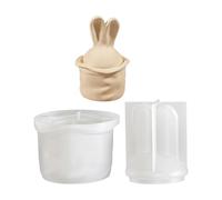 Moule créatif en Silicone en forme d ' oreille de lapin, tasses de bougies, moules de Pots de, Texture en Silicone pour les amateurs d ' artisanat, moule de tasse