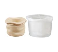 Moule créatif en Silicone en forme d ' oreille de lapin, tasses de bougies, moules de Pots de, Texture en Silicone pour les amateurs d ' artisanat, moule de tasse