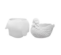 Moule créatif en silicone en forme de canard pour pot de fleurs et tasses de rangement pour pots de maquillage et support de pinceaux de maquillage