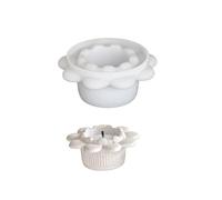 Moule créatif en silicone en forme de fleur pour bougie chauffe-plat - Convient pour la fabrication de tasses à la main - Bougeoir en silicone