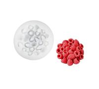 Moule créatif en Silicone en forme de framboise et de cœur, pour la fabrication de savon, de bougies fondantes et d ' artisanat d ' art en résine