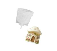 Moule créatif en Silicone pour chalet en forme de champignon, idéal pour les bougies et les plâtres, moule à bougie décoratif artisanal