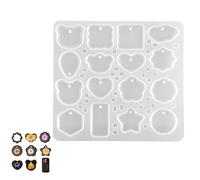 Moule créatif en Silicone pour la fabrication de bijoux, pour boucles d ' oreilles, pendentifs et porte-clés faits à la main, de différentes formes et tailles, moule en Silicone pour la fabrication de