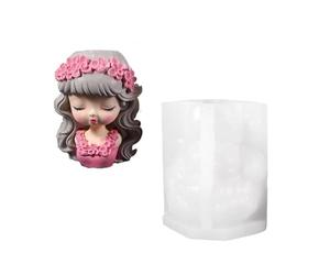 Moule créatif en silicone pour pot de fleurs en colophane mettant en évidence une couronne de fleurs pour fille - Ensemble de bricolage - Moule en silicone avec chapelet en fleurs - Artisanat en