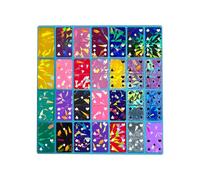 Moule créatif en silicone robuste à 28 emplacements pour moulages en résine et argile, outil de fabrication de bijoux pour pendentifs, dominos, castes