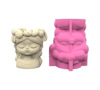 Moule créatif pour plantes grasses en silicone avec tête de gril en ciment pour la maison, les projets d'artisanat, les plantes grasses et le béton