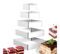 Moule cube 3D en silicone - Plateau à dessert, mousse glacée | Moule anti-adhésif en bloc de chocolat, moule à brownie, moule à gâteau doux avec design de style français pour cuisine professionnelle