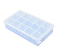 Moule Cube Congélateur - Silicone 15 Compartiments 17 cm | Bac à glaçons avec couvercle Anti-odeur réutilisable, pour whisky, nourriture pour, herbes, Sauces, purées, cuisine, fêtes à domicile