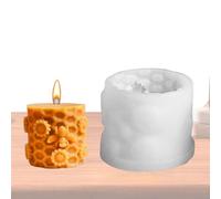 Moule cylindrique en forme d'abeille - Moule à bougie 3D - Moule à savon à libération rapide - Décoration d'intérieur en résine animale pour fondant et pâtisserie