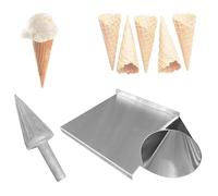 Moule cylindrique en forme de rouleau de crème glacée, outil de fabrication de cônes en acier inoxydable, outil de fabrication de cônes de gaufres à faire soi-même, prototypage rapide