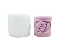 Moule cylindrique en forme de sculpture en relief pour maman et bébé - Décoration de table en silicone - Moules de gypse en résine